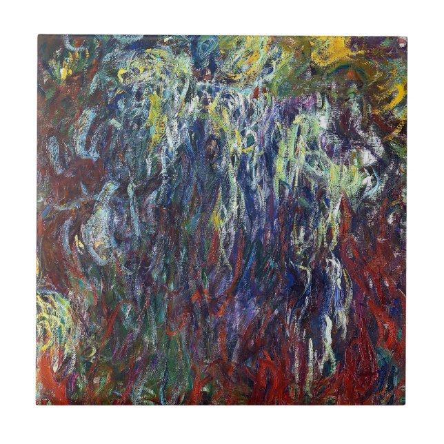 Weeping Willow, Giverny Claude Monet  painting Tile (Front)
