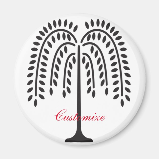 Weeping Willow Silhouette Thunder_Cove Magnet (Front)