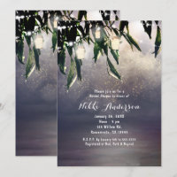 Weeping Willow Tree & Mason Jar Lights Invitations