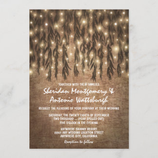 Weeping Willow Tree Vintage Wedding Invitations