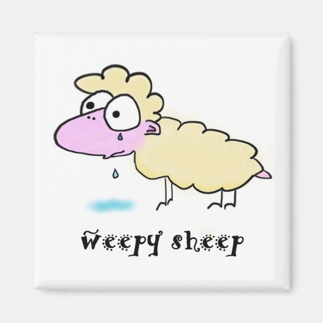 Weepy Sheep Magnet (Front)