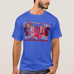 Wegeners Granulomatosis Awareness cross ribbon Str T-Shirt