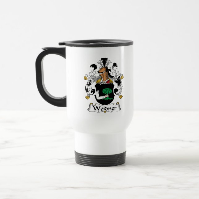 Weidner Family Crest Travel Mug (Left)