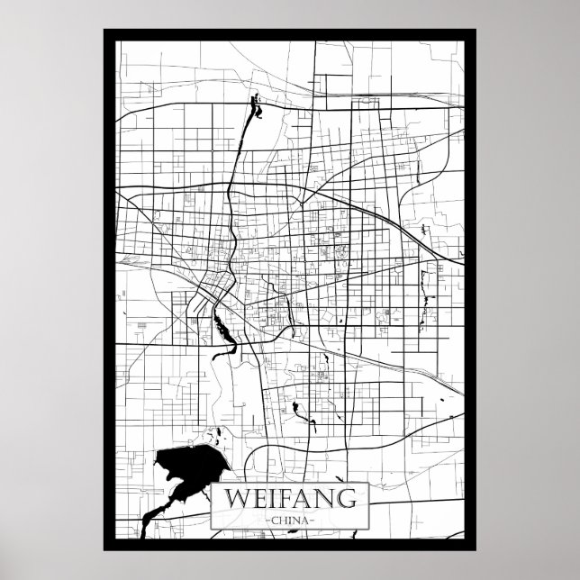 Weifang China Map Poster (Front)