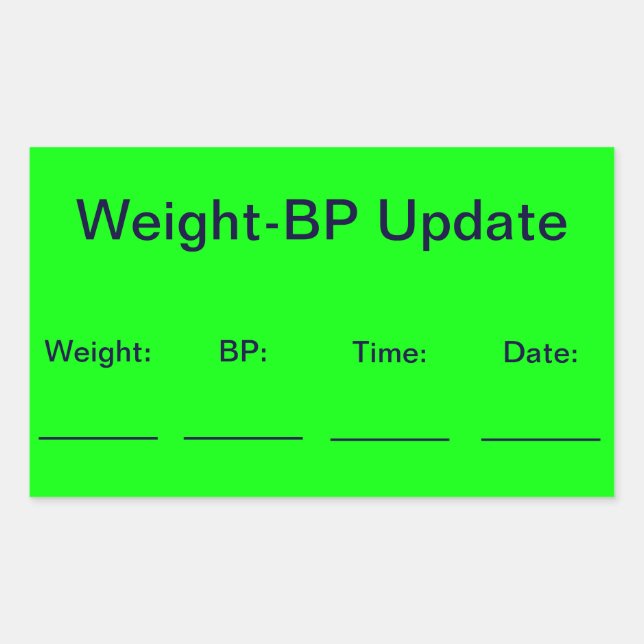 Weight-Bp Update Chart Labels (Front)