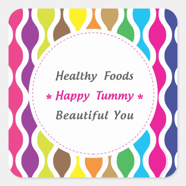 Weight & Health Conscious Square Sticker (Front)
