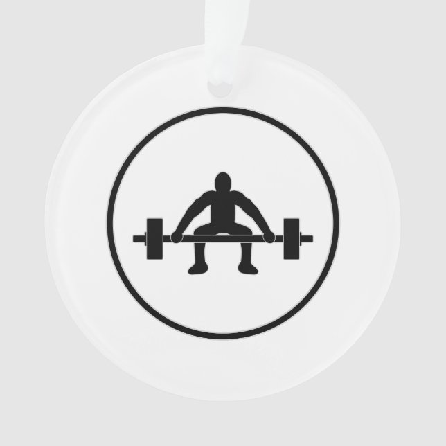 Weight Lift Sign Ornament (Front)