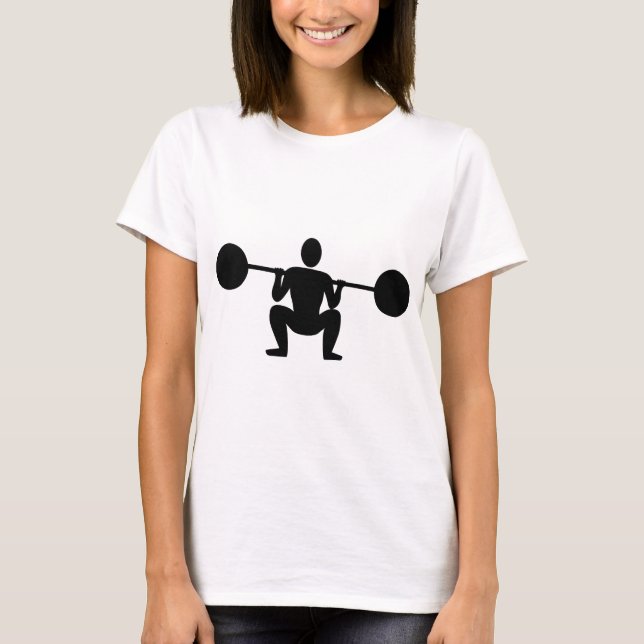 Weight Lifter 01 - Black T-Shirt (Front)
