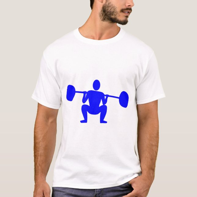 Weight Lifter 01 - Blue T-Shirt (Front)