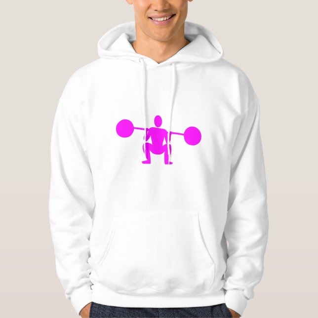 Weight Lifter 01 - Magenta Hoodie (Front)