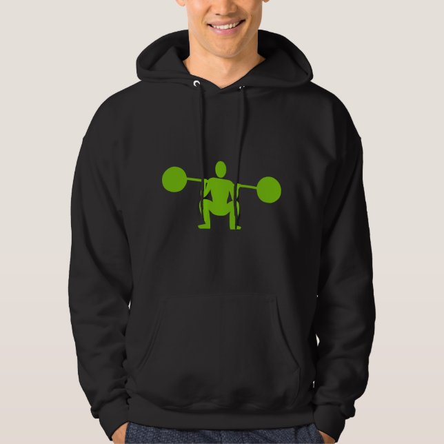Weight Lifter 01 - Martian Green Hoodie (Front)