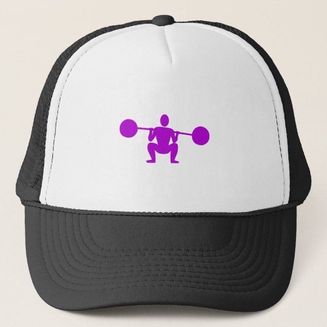 Weight Lifter 01 - Purple Trucker Hat (Front)