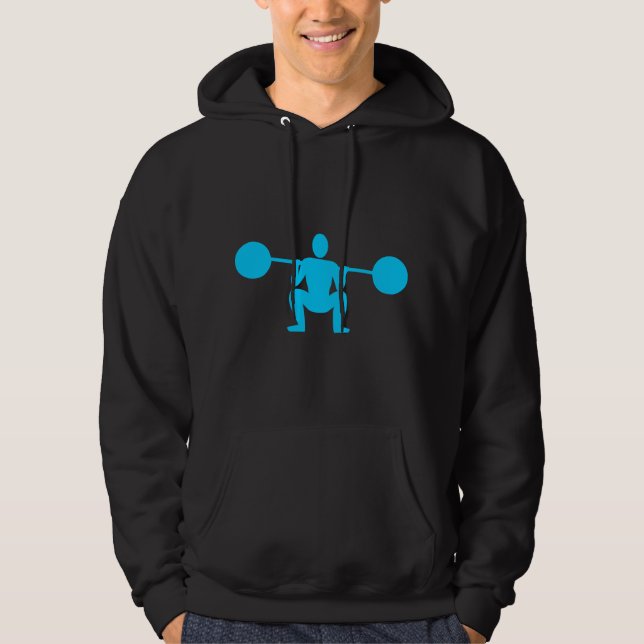 Weight Lifter 01 - Sky Blue Hoodie (Front)