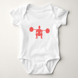 Weight Lifter 01 - Tropical Pink Baby Bodysuit