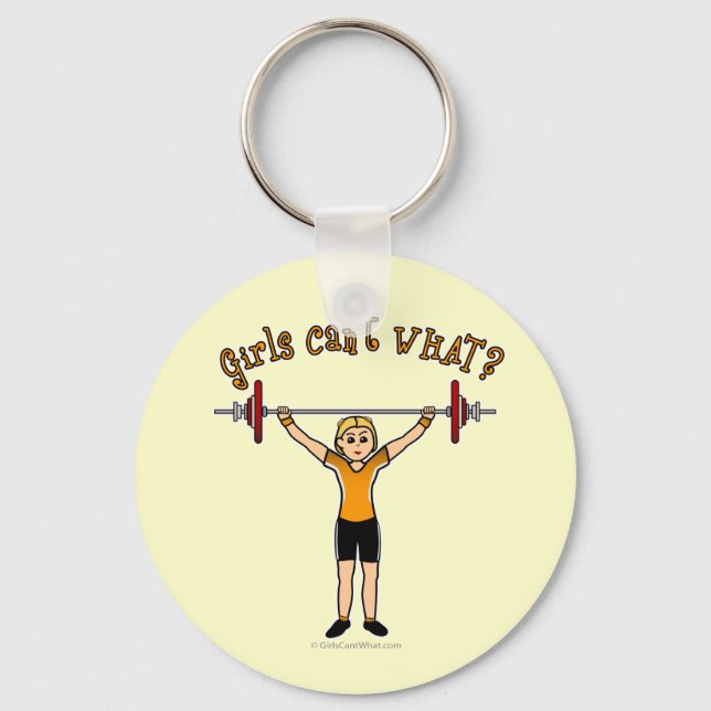 Weight Lifter (Blonde) Key Ring (Front)