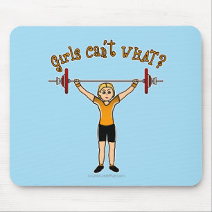 Weight Lifter (Blonde) Mouse Pad