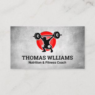 Weight Lifter Health Fitness Personal Trainer Business Card