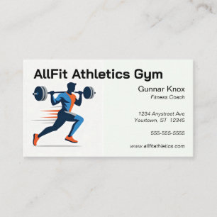Weight Lifter Personal Trainer Fitness Coach Business Card