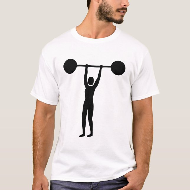 Weight Lifting 02 - Black T-Shirt (Front)