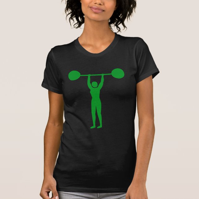 Weight Lifting 02 - Grass Green T-Shirt (Front)