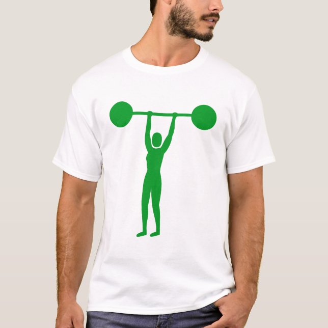 Weight Lifting 02 - Grass Green T-Shirt (Front)