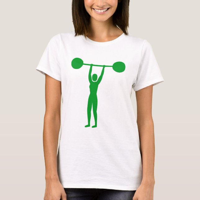 Weight Lifting 02 - Grass Green T-Shirt (Front)