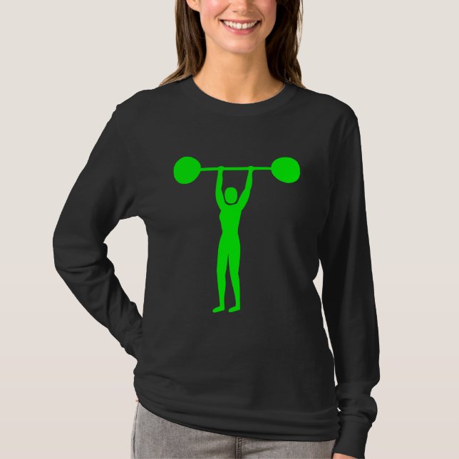 Weight Lifting 02 - Green T-Shirt (Front)