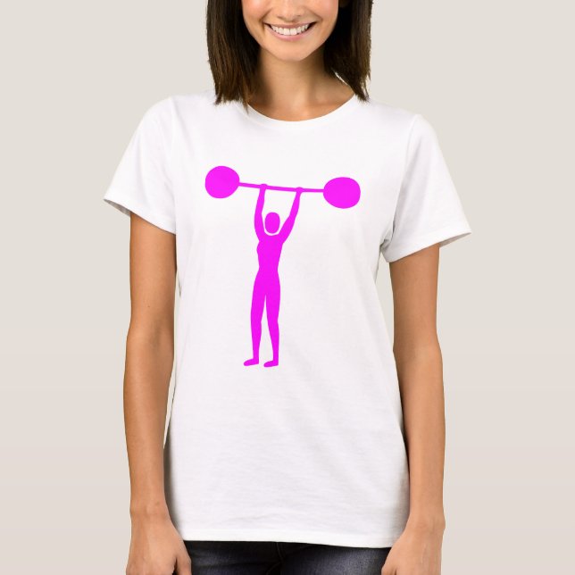 Weight Lifting 02 - Magenta T-Shirt (Front)