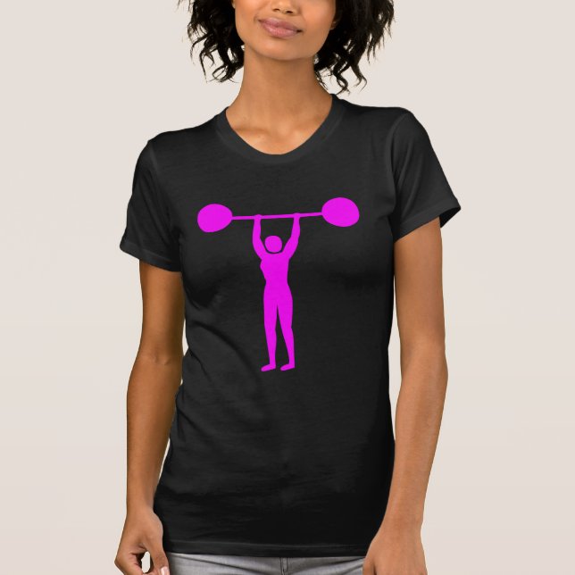 Weight Lifting 02 - Magenta T-Shirt (Front)