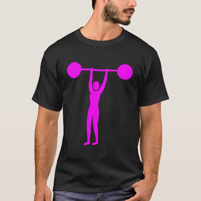 Weight Lifting 02 - Magenta T-Shirt (Front)