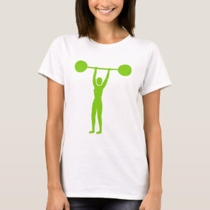 Weight Lifting 02 - Martian Green T-Shirt