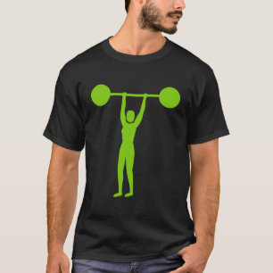 Weight Lifting 02 - Martian Green T-Shirt