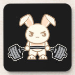 Weight Lifting Bunny Cartoon - Cute Anime Workout Coaster<br><div class="desc">Weight Lifting Bunny Cartoon - Cute Anime Workout</div>