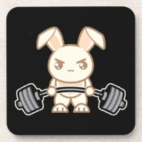 Weight Lifting Bunny Cartoon - Cute Anime Workout