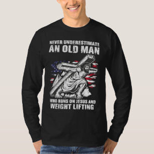 Weight Lifting Dad Christian Weight Training Grand T-Shirt