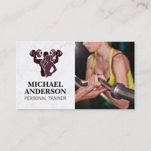 Weight Lifting Fitness   Personal Trainer Business Card