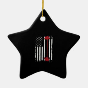 Weight Lifting Flat Gifts Workout, Gym Lover Ceramic Tree Decoration