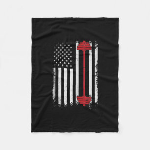Weight Lifting Flat Gifts Workout, Gym Lover Fleece Blanket