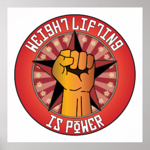 Weight Lifting Is Power Poster