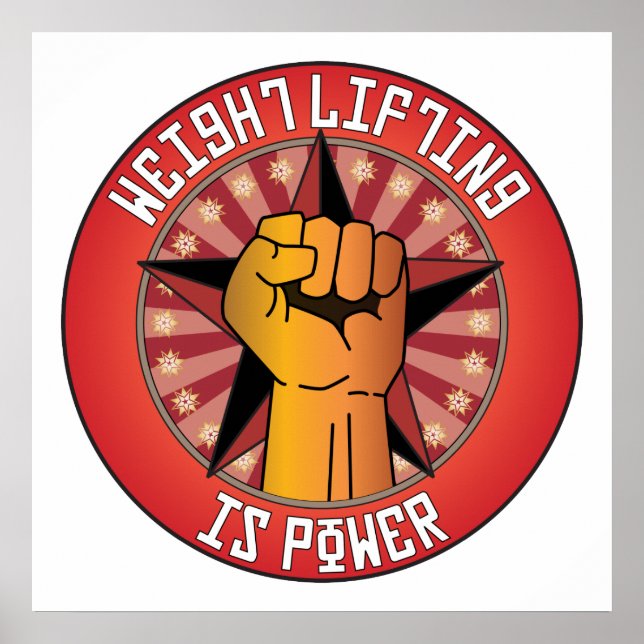 Weight Lifting Is Power Poster (Front)