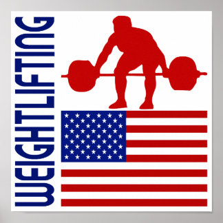 weight lifting United States Poster