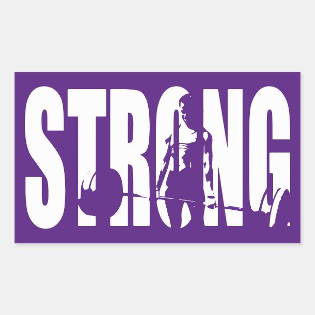 "Weight Lifting" Women's Motivation -  STRONG Rectangular Sticker (Front)