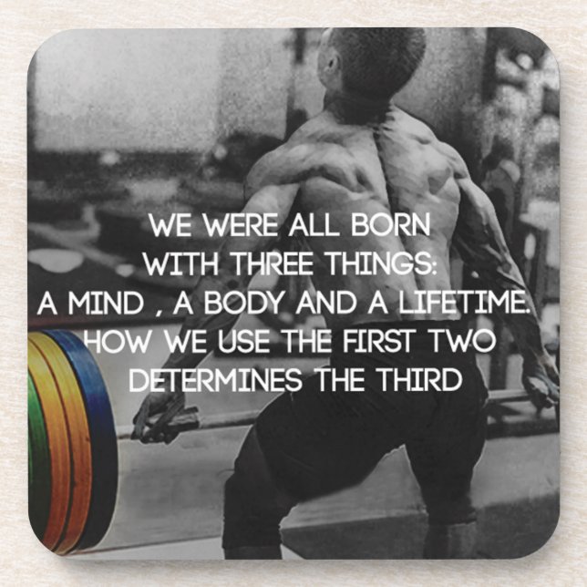 "Weight lifting" Workout Motivational Coaster (Front)
