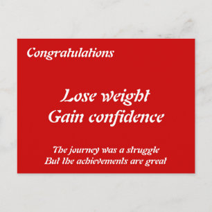 Weight loss congratulation cards