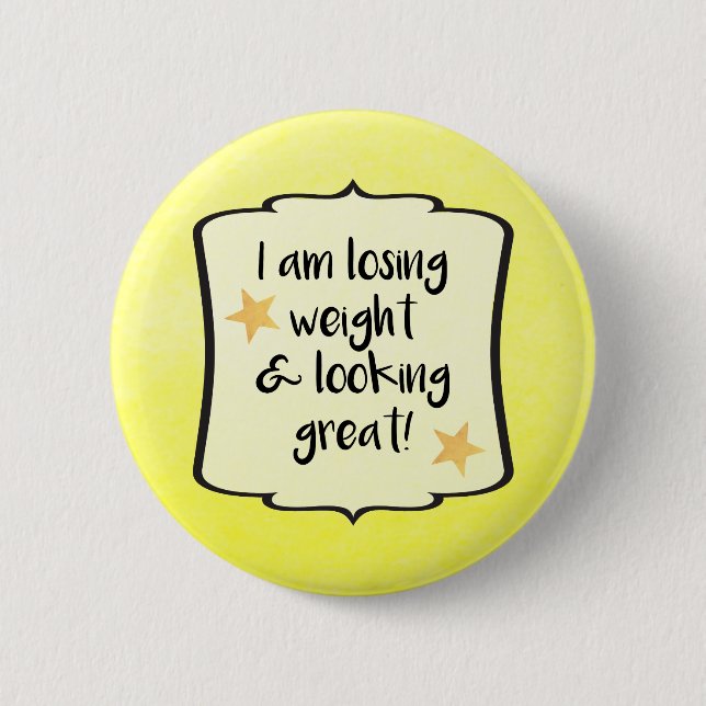 Weight Loss Diet Achievement Success Award 6 Cm Round Badge (Front)