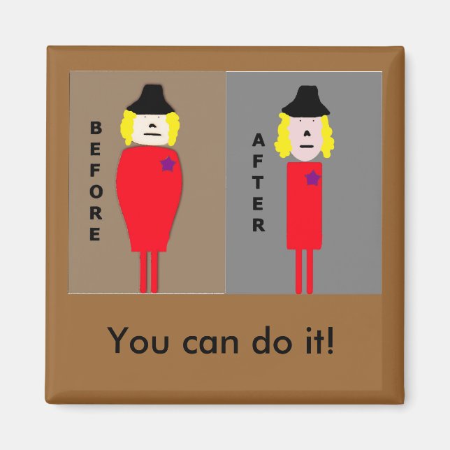 Weight Loss Encouragement Magnet Women (Front)