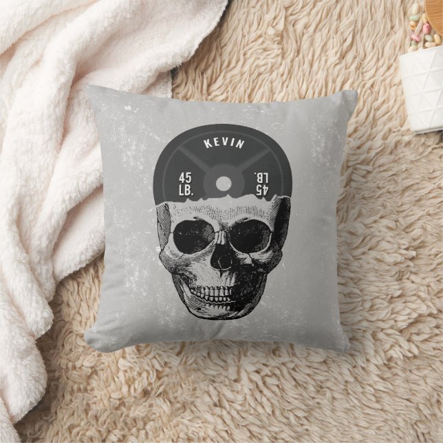 Weight Plate Skull Training Fitness Bodybuilding  Cushion (Blanket)