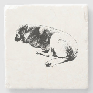 Weight Pressed Into Peace Stone Coaster