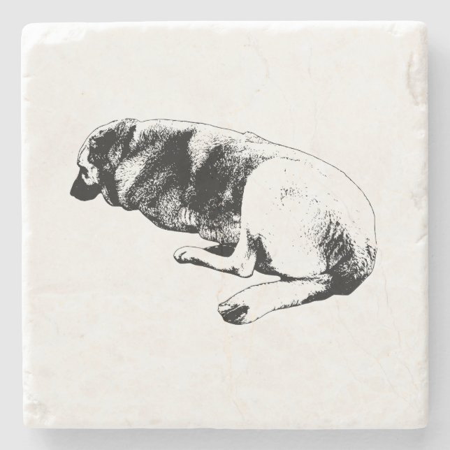 Weight Pressed Into Peace Stone Coaster (Front)