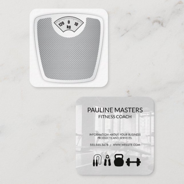 Weight Scale | Health Fitness Appointment Card (Front/Back)